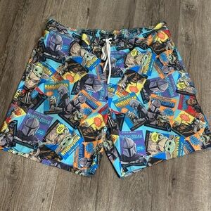 Star Wars Mandalorian Men's Blue Shorts